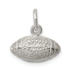 925 Sterling Silver Sports Theme Unisex Football Charm Pendant